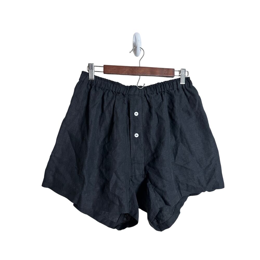 Deiji Studios The 03 Linen Shorts Black M/L NWOT